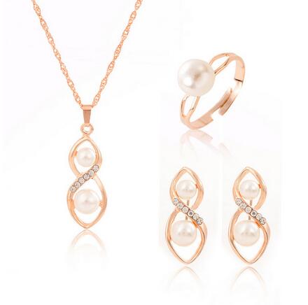 sengpan  gifts for women Amazing Price jewelry sets african bridal gold color necklace earrings Ring wedding crystal sieraden women fashion jewellery set