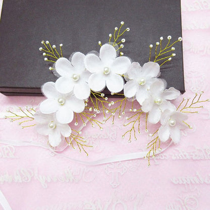 sengpan Wedding Hair Accessories Hand Woven Crystal Pearl Headband Women Girl Hair band Headwear Bridal Hairstyle Jewelry