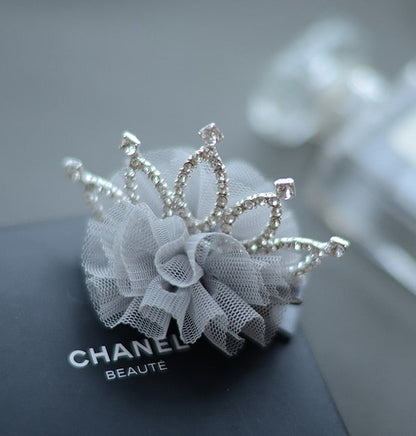 sengpan Children's crown headdress Princess Girl crystal hairpin crown children hairpin baby's birthday performance hair band headdress