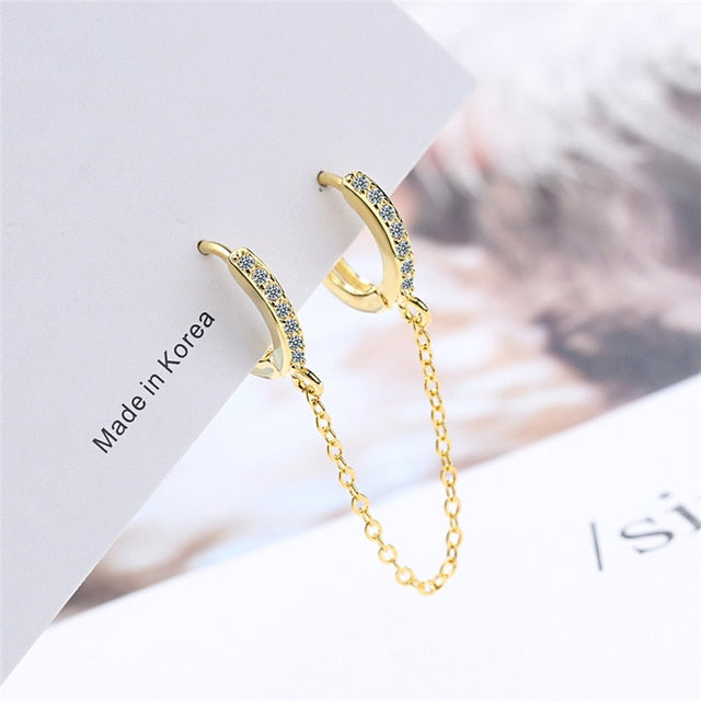 sengpan New Lovely Earring For Women Girls Bead Star Tassel Earrings Gold Silver Color Small Huggie Hoop Earring Oorbellen Gifts