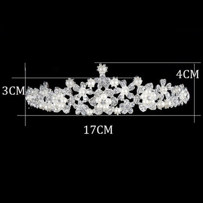 sengpan bridal jewelry set for wedding Big Princess Tiara Red Crown Crystal Rhinestone Wedding Accessories Pearl Headband Bridal Hair Headdress Girl Hair Jewelry