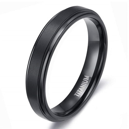 sengpan Tigrade 4/6/8/10mm Black Titanium Ring Man Brushed Wedding Band Women Engagement Rings Silver Color Bague Femme anneau bijoux