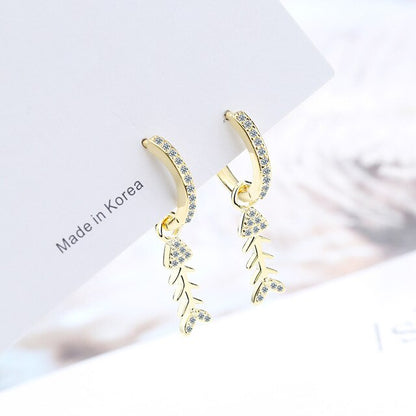 sengpan New Lovely Earring For Women Girls Bead Star Tassel Earrings Gold Silver Color Small Huggie Hoop Earring Oorbellen Gifts