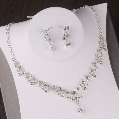 sengpan bridal jewelry set for wedding  Luxury Floral Crystal Bridal Jewelry Sets Rhinestone Tiara Crown Necklace Earrings Set Wedding African Beads Jewelry Set