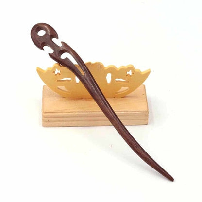 sengpan Christmas gifts ideas New Retro Chinese Hairpin Vintage Wooden Hair Fork Carve Animal Bird Phoenix Hair Sticks for Girls Bridal Bride Wedding Headwear