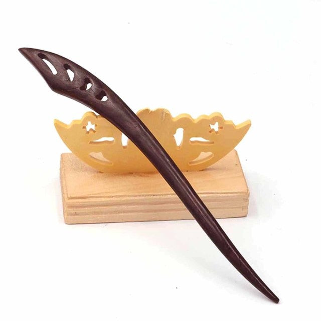 sengpan Christmas gifts ideas New Retro Chinese Hairpin Vintage Wooden Hair Fork Carve Animal Bird Phoenix Hair Sticks for Girls Bridal Bride Wedding Headwear