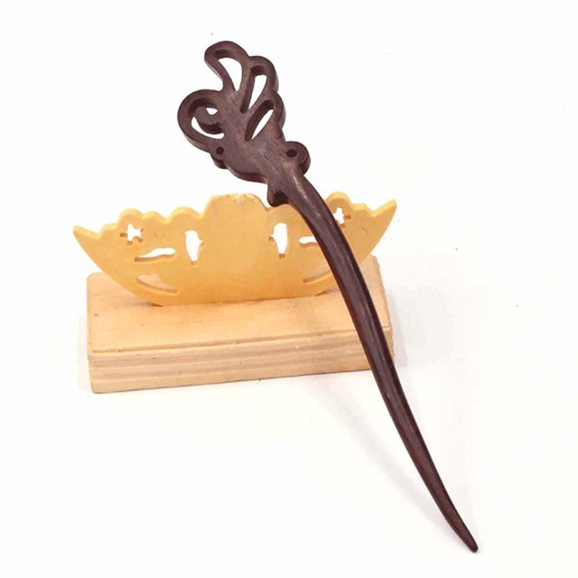 sengpan Christmas gifts ideas New Retro Chinese Hairpin Vintage Wooden Hair Fork Carve Animal Bird Phoenix Hair Sticks for Girls Bridal Bride Wedding Headwear