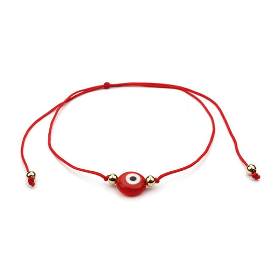 sengpan Christmas gifts ideas New Fashion Creative Turkish Black Eye Braided Rope Chain Anklets for Women Red Blue Color Beach Foot Charm Jewelry