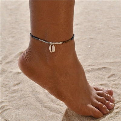 sengpan Anklets for Women Girls Foot Jewelry Holiday Beach Barefoot Sandals Bracelet on the leg Ankle strap Bohemian Shell Anklet