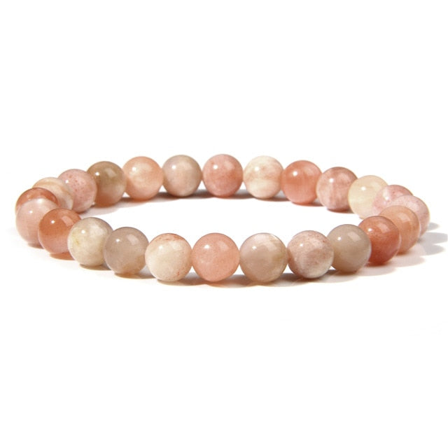 sengpan Pink Bracelet Natural Stone Bracelets Women Quartzs Agat Angelite Cat eye Bracelet Rhodochrosite Stone Bangles Jewelry Amethysts