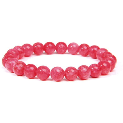 sengpan Pink Bracelet Natural Stone Bracelets Women Quartzs Agat Angelite Cat eye Bracelet Rhodochrosite Stone Bangles Jewelry Amethysts