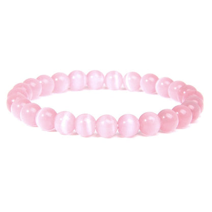 sengpan Pink Bracelet Natural Stone Bracelets Women Quartzs Agat Angelite Cat eye Bracelet Rhodochrosite Stone Bangles Jewelry Amethysts