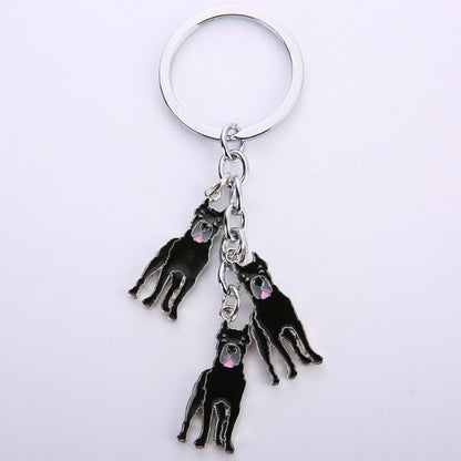 sengpan Christmas wishlist Jack Russell Terrier Keychain For Women Men Bulldog Shepherd Dog Pendant Key Ring Pet Jewerly Friends Christmas Gift llavero