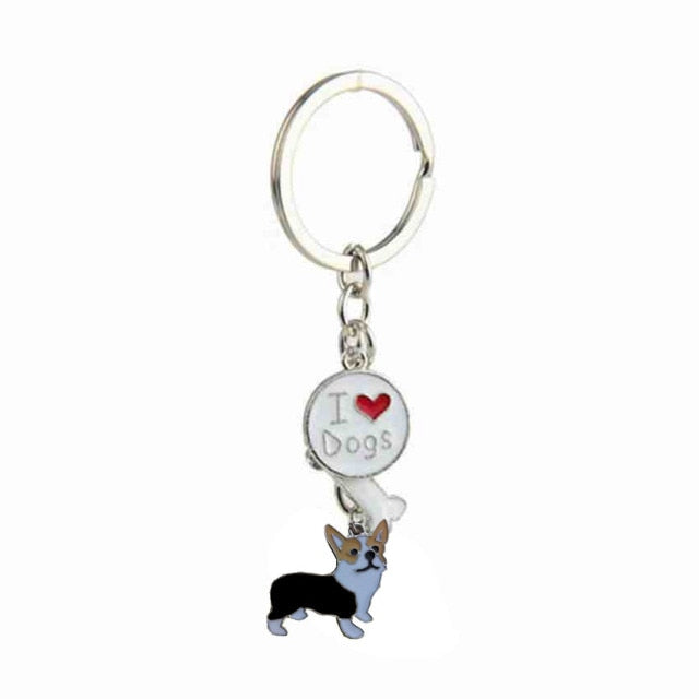 sengpan Christmas wishlist Jack Russell Terrier Keychain For Women Men Bulldog Shepherd Dog Pendant Key Ring Pet Jewerly Friends Christmas Gift llavero