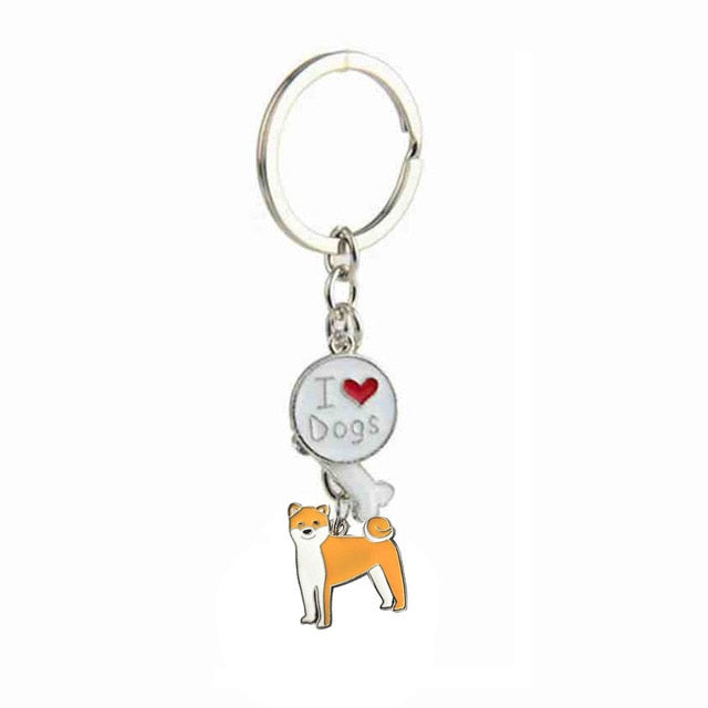 sengpan Christmas wishlist Jack Russell Terrier Keychain For Women Men Bulldog Shepherd Dog Pendant Key Ring Pet Jewerly Friends Christmas Gift llavero