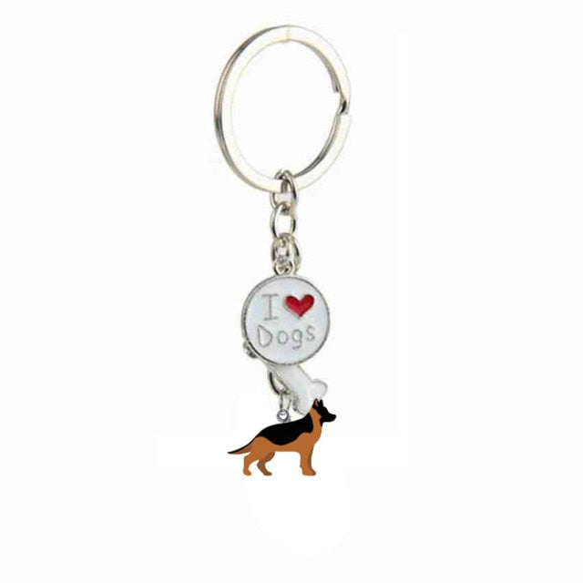 sengpan Christmas wishlist Jack Russell Terrier Keychain For Women Men Bulldog Shepherd Dog Pendant Key Ring Pet Jewerly Friends Christmas Gift llavero