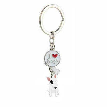 sengpan Christmas wishlist Jack Russell Terrier Keychain For Women Men Bulldog Shepherd Dog Pendant Key Ring Pet Jewerly Friends Christmas Gift llavero