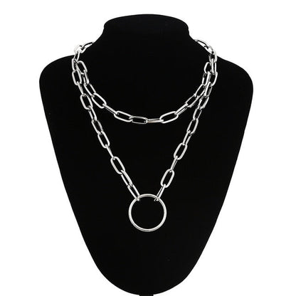 sengpan Lock Chain Necklace With A Padlock Pendants For Women Men Punk Jewelry On The Neck Grunge Aesthetic Egirl Eboy Accessories