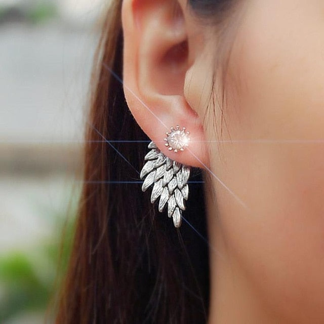 sengpan New Crystal Flower Drop Earrings for Women Fashion Jewelry Gold colour Rhinestones Earrings Gift for Party Best Friend