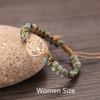 sengpan gifts for women Natural Stone Tree Of Life Charm Bracelets For Women Handmade Beads String Braided Bracelet Yoga Bracelets Jewelry Dropshipping