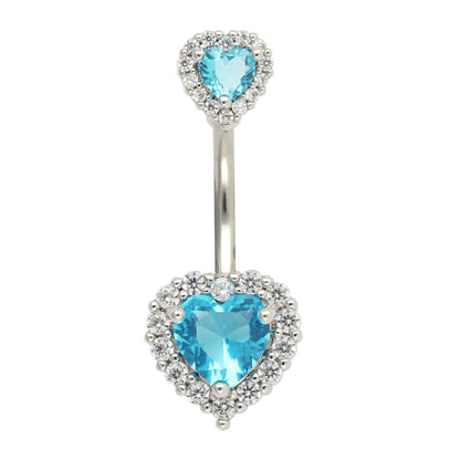 sengpan Christmas wishlist 14G Navel Belly Button Rings Barbell Zircon Heart Sexy Belly Bars Navel Rings Belly Indian Piercing Nombril Belly Jewelry