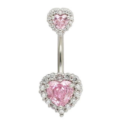 sengpan Christmas wishlist 14G Navel Belly Button Rings Barbell Zircon Heart Sexy Belly Bars Navel Rings Belly Indian Piercing Nombril Belly Jewelry