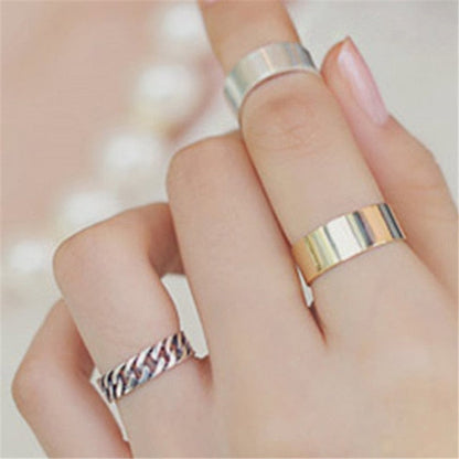 sengpan christmas wishlist gifts for her Hiphop Rock Metal Geometry Circular Punk Rings Set Gold Color Finger Accessories Buckle Joint Tail Ring for Women Jewelry