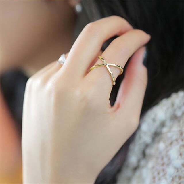 sengpan christmas wishlist gifts for her Hiphop Rock Metal Geometry Circular Punk Rings Set Gold Color Finger Accessories Buckle Joint Tail Ring for Women Jewelry