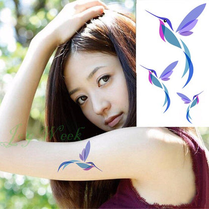 sengpan Waterproof Temporary Tattoo sticker on ear finger music note bird stars line streak henna tatto flash tatoo fake for women 24