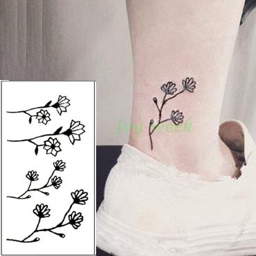 sengpan Waterproof Temporary Tattoo sticker on ear finger music note bird stars line streak henna tatto flash tatoo fake for women 24