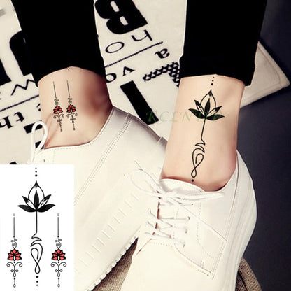 sengpan Waterproof Temporary Tattoo sticker on ear finger music note bird stars line streak henna tatto flash tatoo fake for women 24