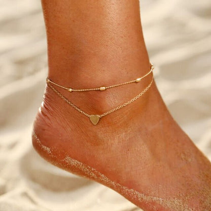 sengpan gifts for her Bohemian Colorful Eye Beads Anklets For Women Gold Color Summer Ocean Beach Ankle Bracelet Foot Leg Chain Jewelry NEW