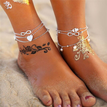 sengpan gifts for her Bohemian Colorful Eye Beads Anklets For Women Gold Color Summer Ocean Beach Ankle Bracelet Foot Leg Chain Jewelry NEW