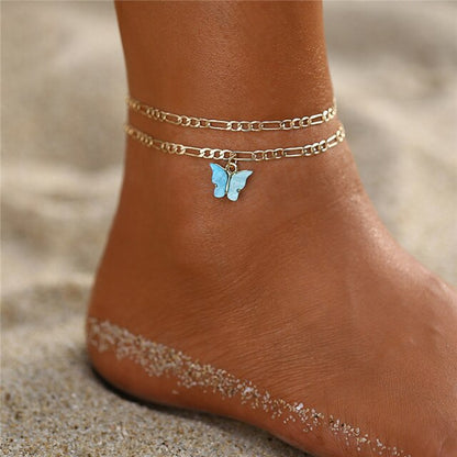 sengpan gifts for her Bohemian Colorful Eye Beads Anklets For Women Gold Color Summer Ocean Beach Ankle Bracelet Foot Leg Chain Jewelry NEW