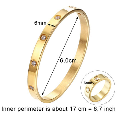 sengpan Christmas wishlist Luxury Pulseira Feminina Bangle Ring Set Stainless Steel Jewelry fit Lover female Crystal Bracelets Rings Fashion Women