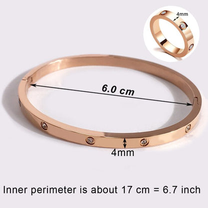 sengpan Christmas wishlist Luxury Pulseira Feminina Bangle Ring Set Stainless Steel Jewelry fit Lover female Crystal Bracelets Rings Fashion Women