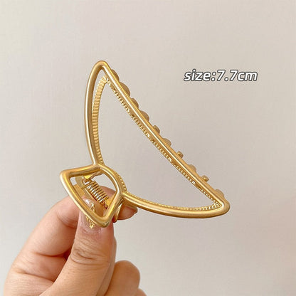 sengpan Christmas gifts ideas Korean Gold Metal Hair Claws Makeup Hair Accessories For Women Pearl Clamps Clip Jewelry Simple Rhinestone Claw Girls Headwear