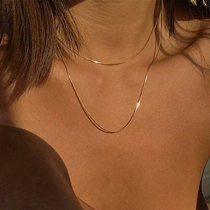 sengpan christmas wishlist gifts for her hot sale new Kpop Women Neck Chain Gold Color Choker Necklaces Thin Chain On The Neck Minimalist Pendant Jewelry Chocker Collar For Girl