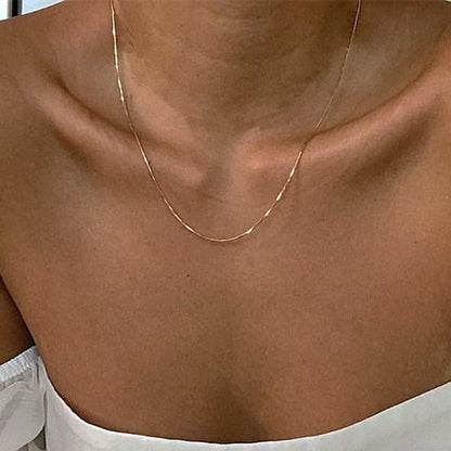 sengpan christmas wishlist gifts for her hot sale new Kpop Women Neck Chain Gold Color Choker Necklaces Thin Chain On The Neck Minimalist Pendant Jewelry Chocker Collar For Girl