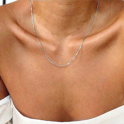 sengpan christmas wishlist gifts for her hot sale new Kpop Women Neck Chain Gold Color Choker Necklaces Thin Chain On The Neck Minimalist Pendant Jewelry Chocker Collar For Girl