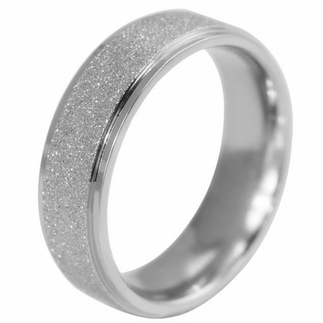 sengpan 6mm Black Color Titanium Steel Ring For Men and Women