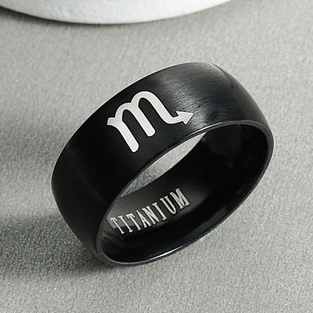 sengpan 6mm Black Color Titanium Steel Ring For Men and Women