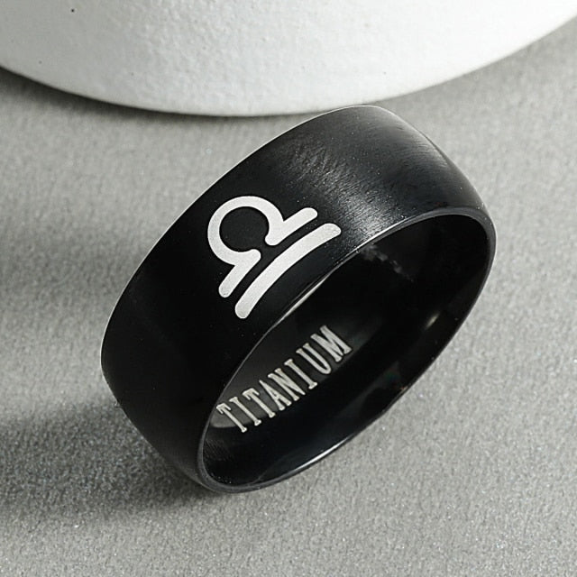 sengpan 6mm Black Color Titanium Steel Ring For Men and Women