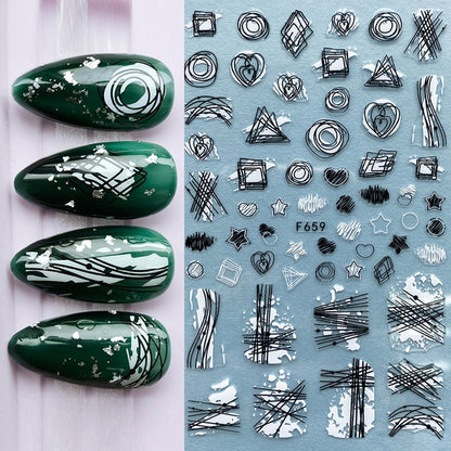 sengpan Summer Tropical Beach Coconut Tree Slippers 3D Nail Sticker Leaves Shell Transfer Decals Slider Decoration Manicures