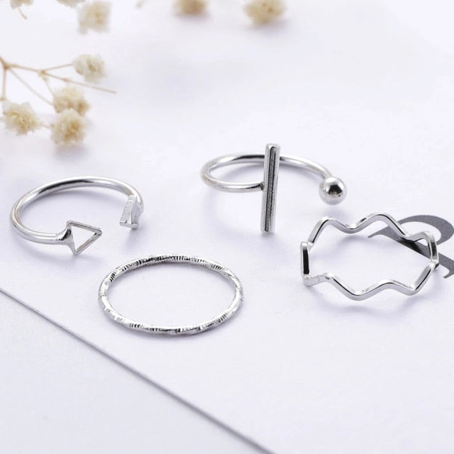 sengpan Suit Hip Hop Punk Ring Men Women Jewelry Party Accessories Ring Personality Three Finger Conjoined Chain Open Ring New Trend