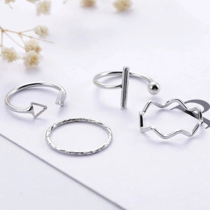 sengpan Suit Hip Hop Punk Ring Men Women Jewelry Party Accessories Ring Personality Three Finger Conjoined Chain Open Ring New Trend