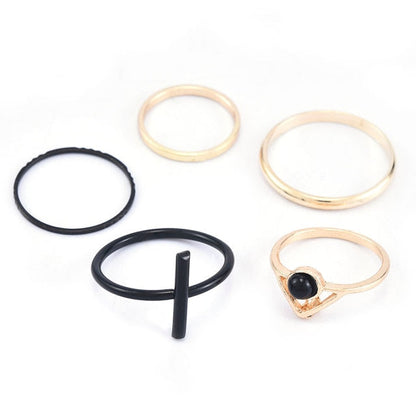 sengpan Suit Hip Hop Punk Ring Men Women Jewelry Party Accessories Ring Personality Three Finger Conjoined Chain Open Ring New Trend