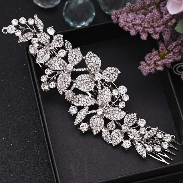 sengpan Christmas gifts ideas  HP301 Alloy Flowers Bridal Crown Combs Wedding Headpieces Bridal Hair Accessories Bridal Headband Bride Tiara Headwear