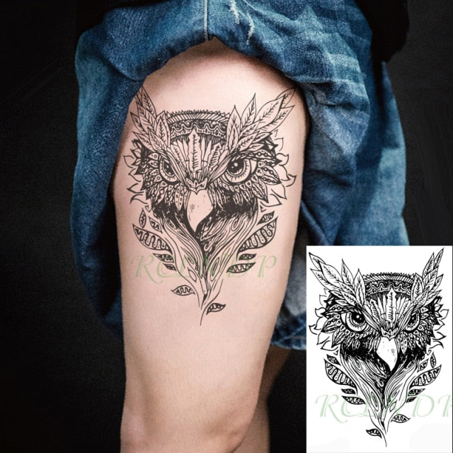 sengpan Waterproof Temporary Tattoo Sticker Tribal totem band Fake Tatto Personality Flash Tatoo Waist Arm Foot Tato for Girl Women Men