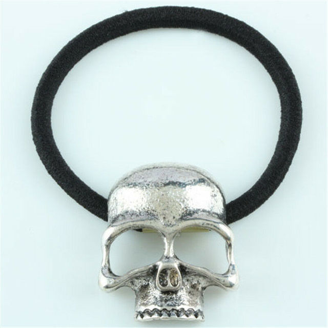 sengpan Christmas gifts ideas 1PC New Hot Sale Headwear High Quality Lady Gothic Raven Skull Elastic Hair Rope Women Hair Accessories Jewelry Gift